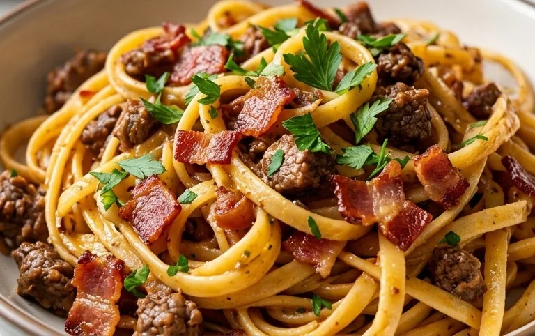 Beef Bacon Pasta