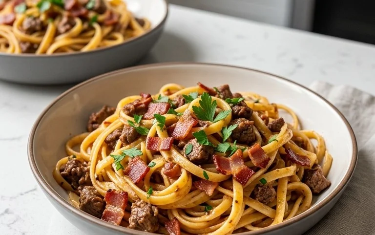 Beef Bacon Pasta