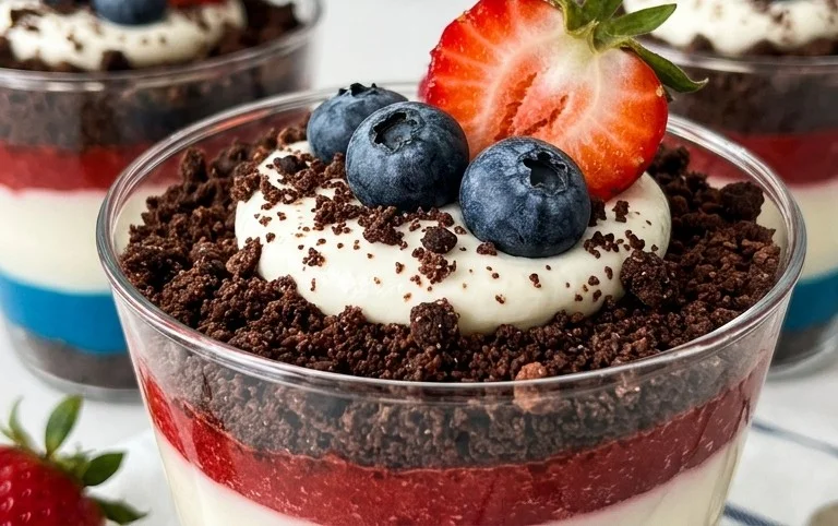 Red, White and Blue Dirt Cups