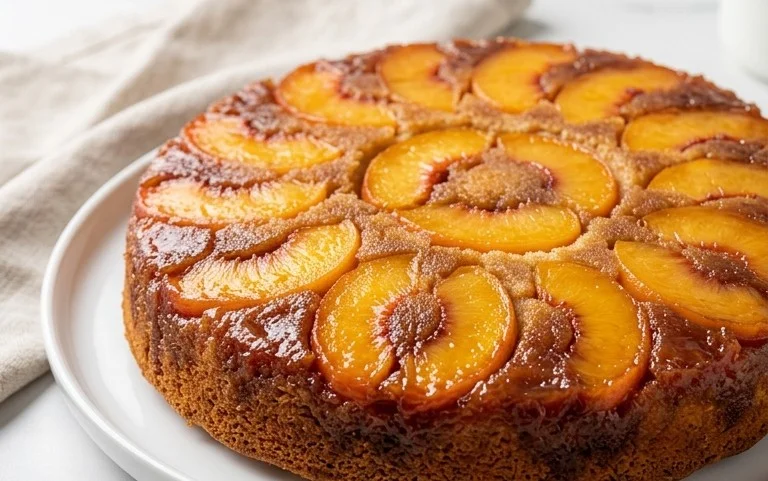 Peach Upside-Down Cake Recipe