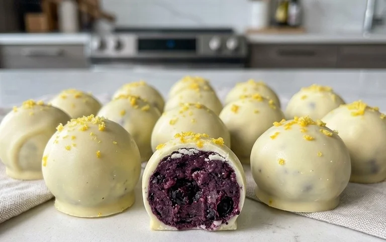 LEMON BLUEBERRY TRUFFLES