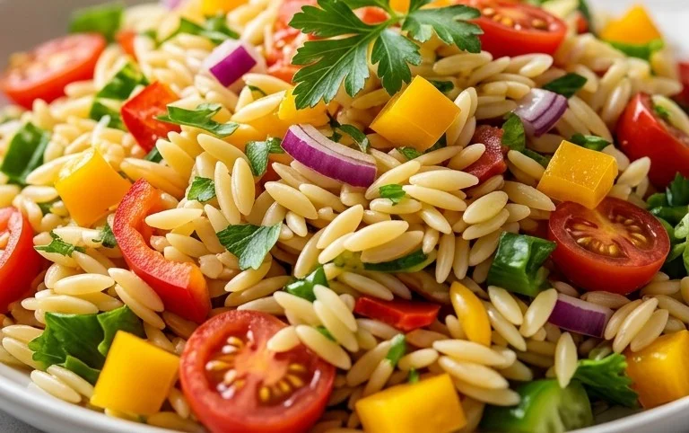 Rainbow Orzo Salad