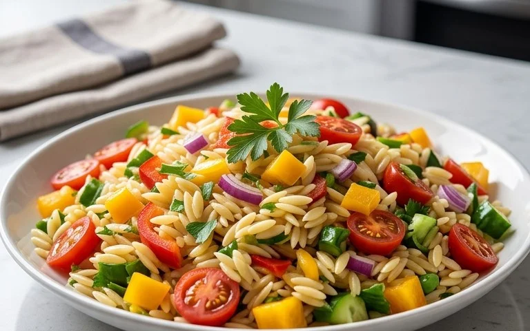 Rainbow Orzo Salad