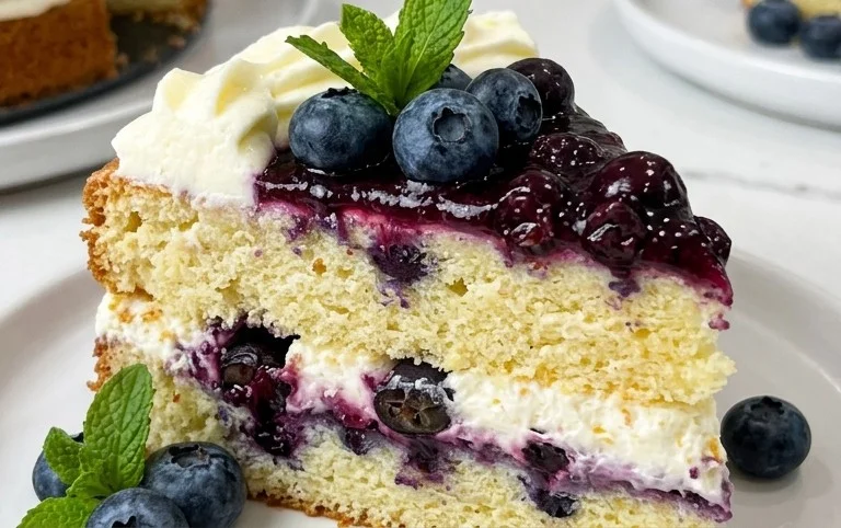 Nova Scotia Blueberry Cream Cake