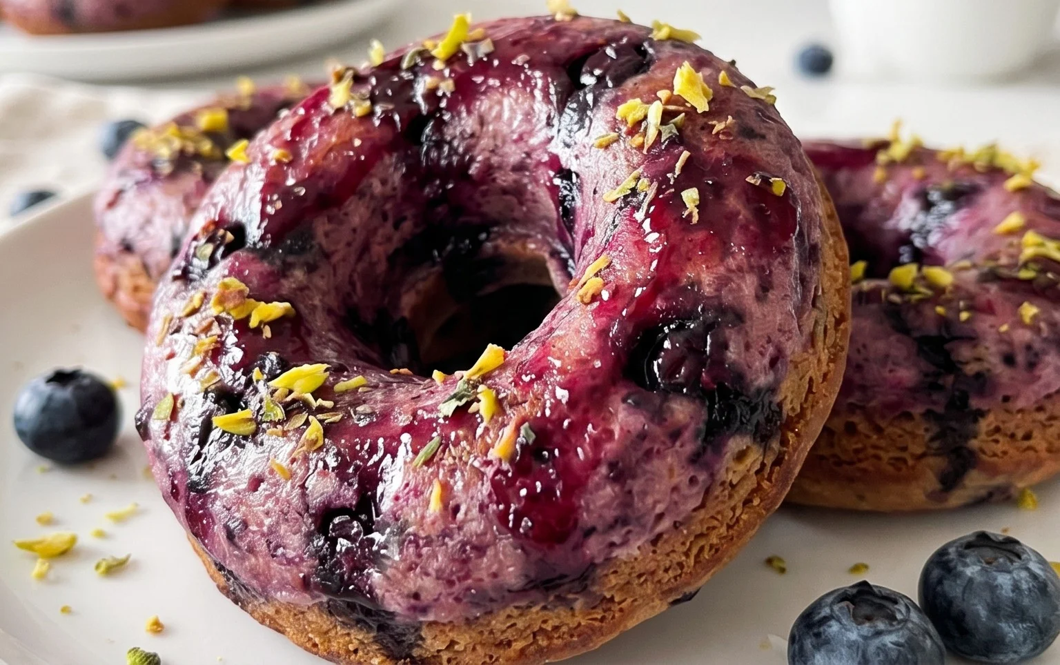Wild Blueberry Cake Donuts