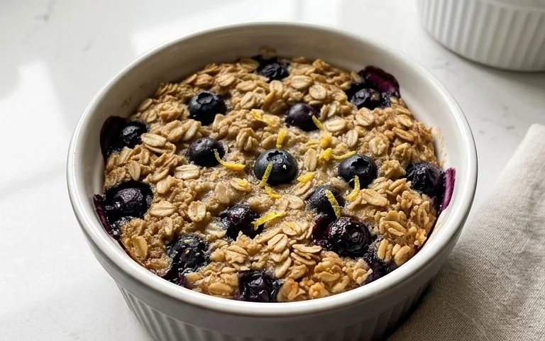 Lemon Blueberry Baked Oats