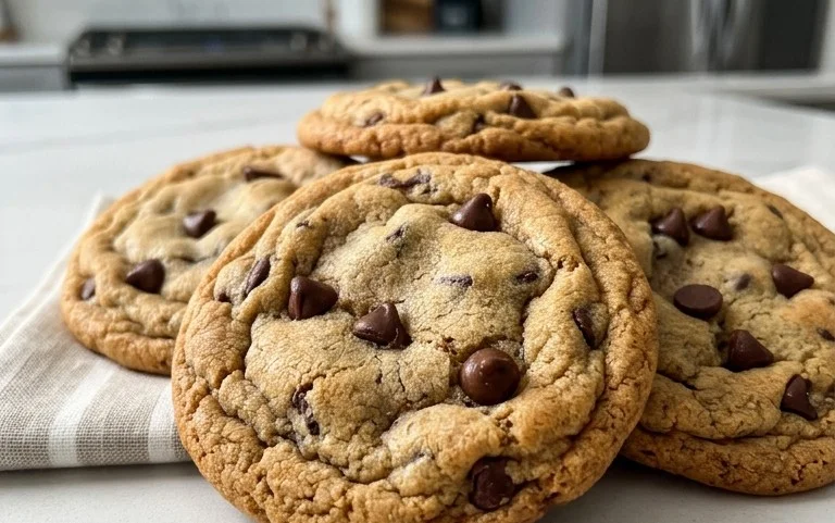 Crispy and Chewy Chocolate Chip Cookies