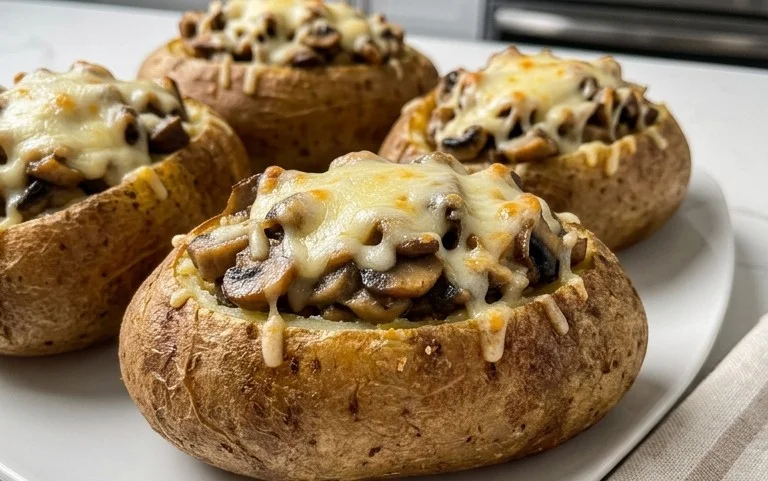 The Ultimate Stuffed Baked Potatoes with Mushrooms