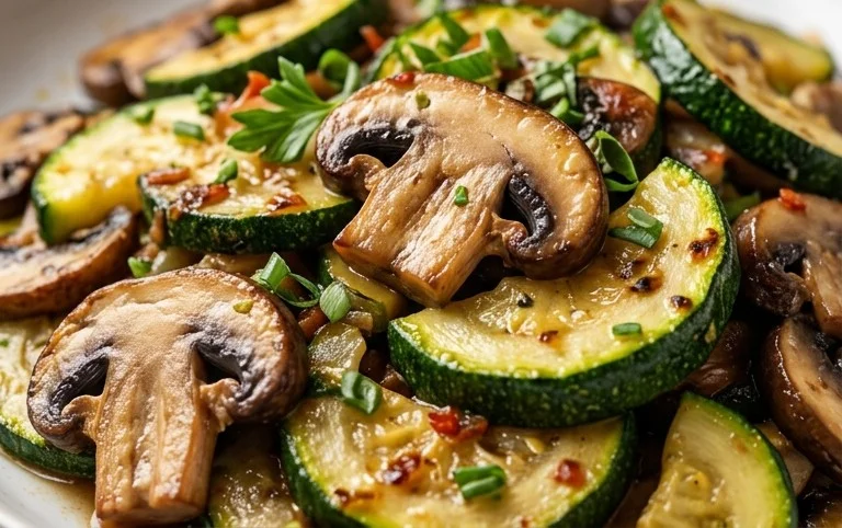 Skillet Zucchini and Mushrooms