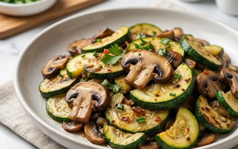 Skillet Zucchini and Mushrooms