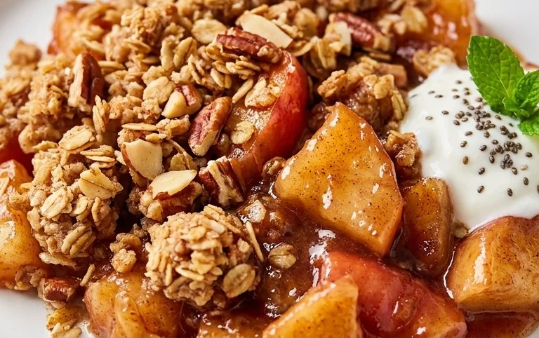 Healthy Breakfast Apple Crum extractble