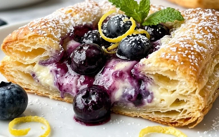 Blueberry Cream Cheese Puff Pastry