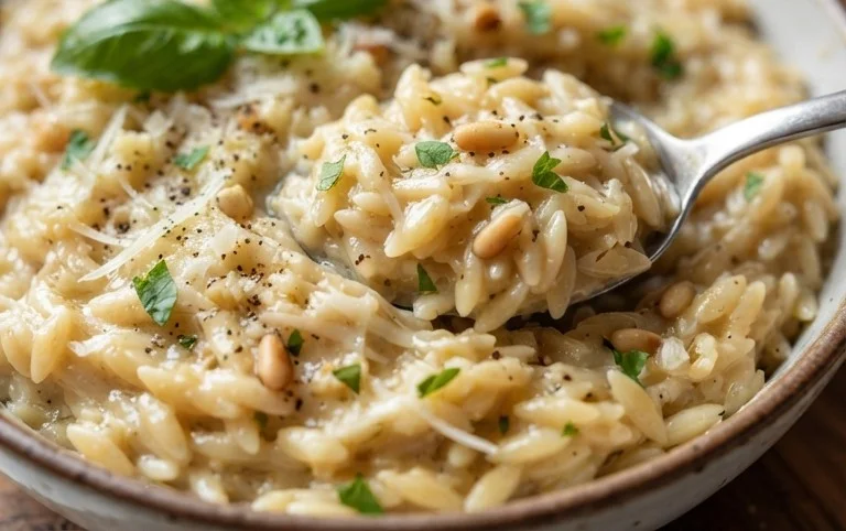 Creamy Garlic Parmesan Orzo