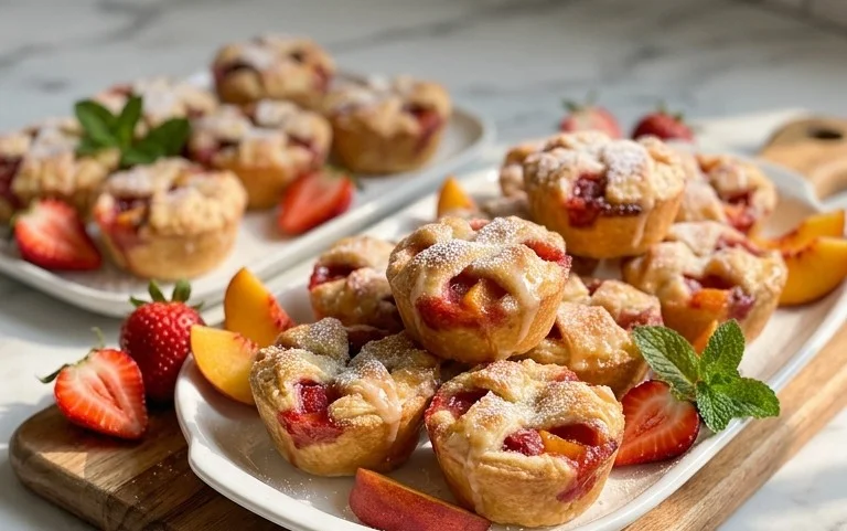 Strawberry Peach Pie Bites