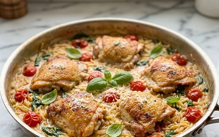 Chicken Orzo (30-Minutes, One-Pan)