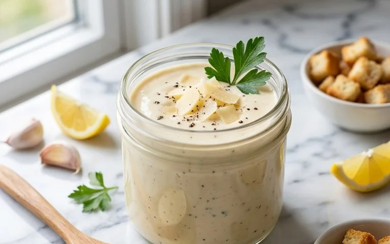 Caesar Salad Dressing (Classic, Creamy & 5 Minutes) 🥗