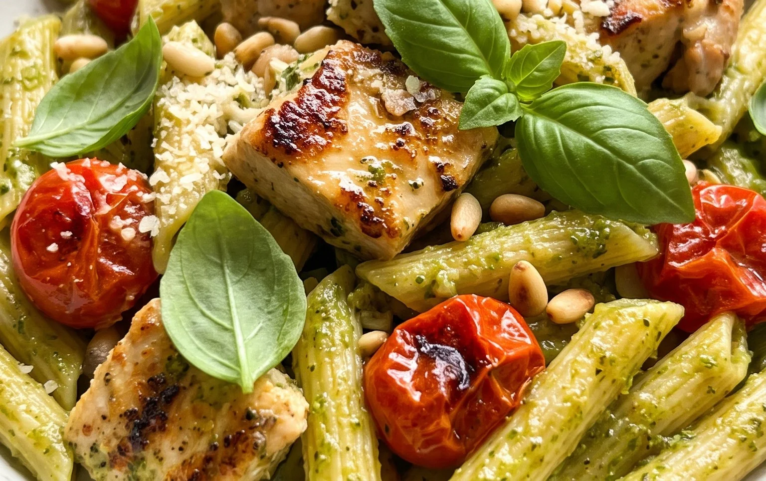 Creamy Chicken Pesto Pasta