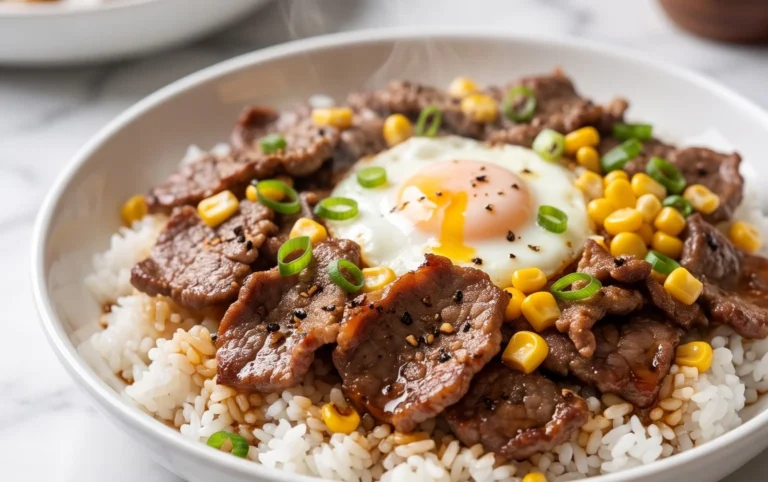 Beef Pepper Rice Bowl is a delicious meal option.