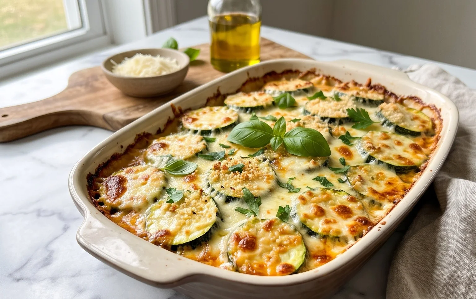 Baked Zucchini and Cheese