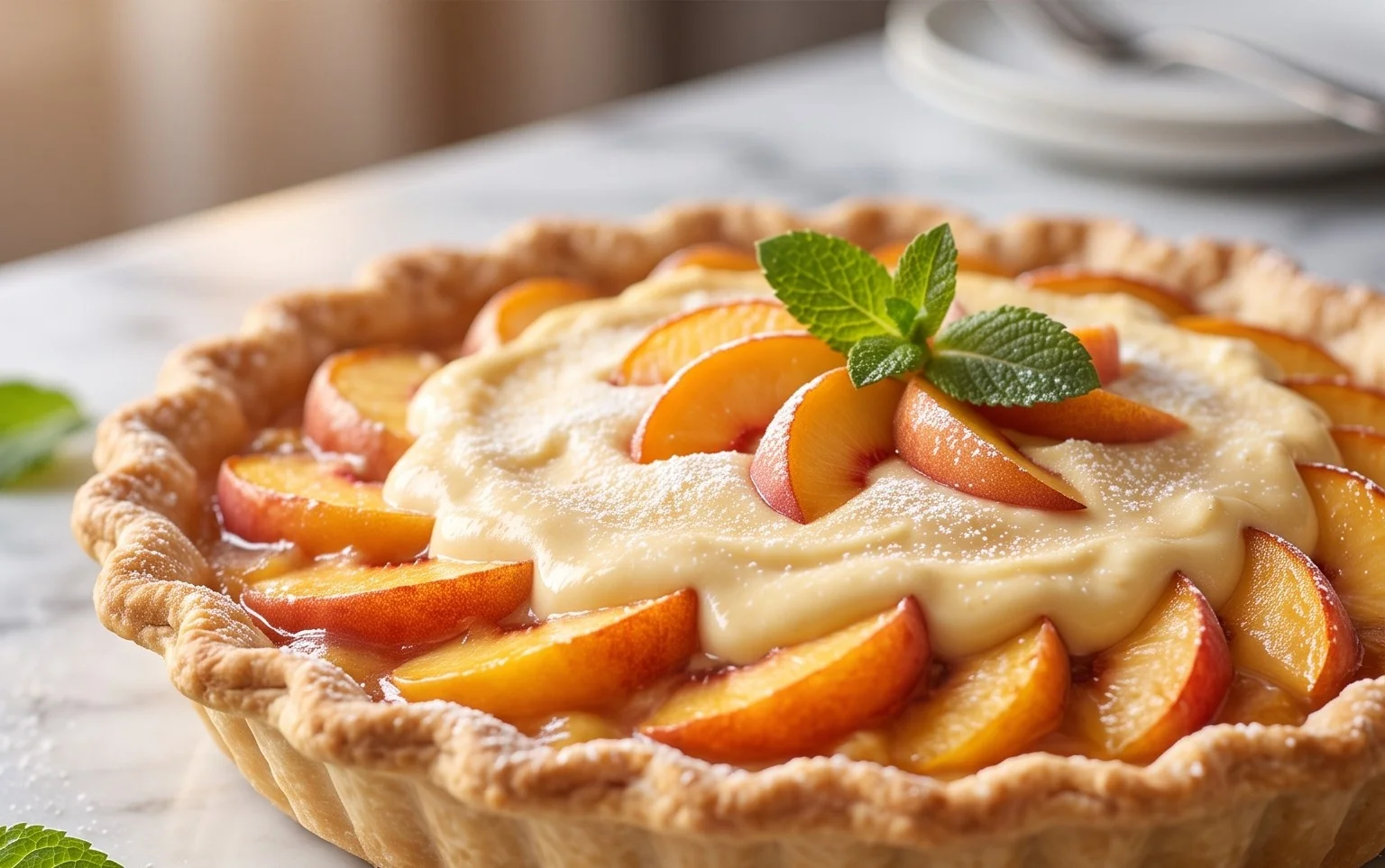 Peaches and Cream Pie