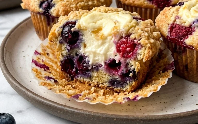 Berry Cream Cheese Muffins