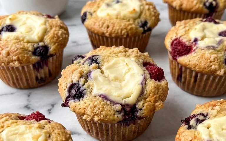 Berry Cream Cheese Muffins