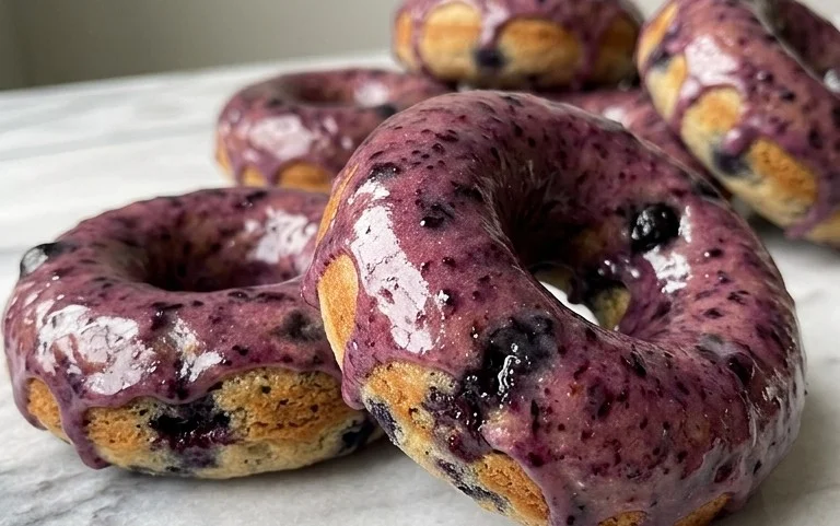 Blueberry Cake Donuts