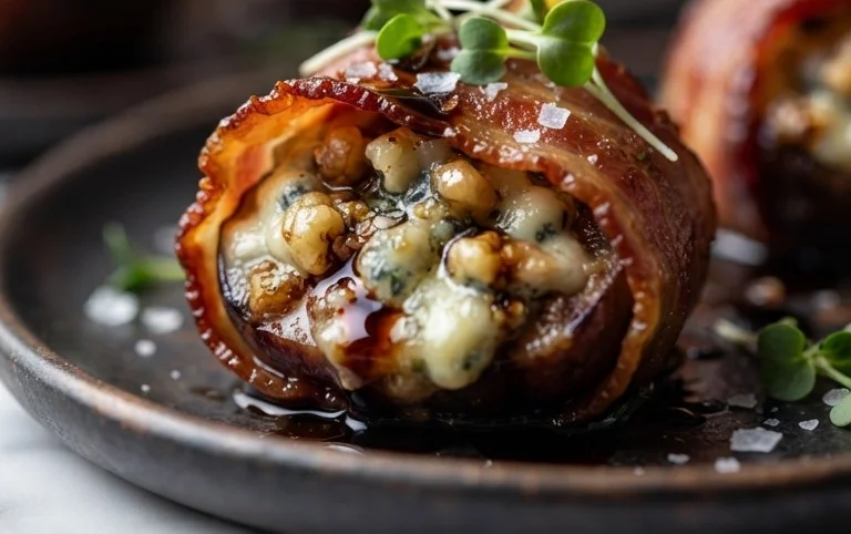 Beef Bacon Wrapped Stuffed Figs