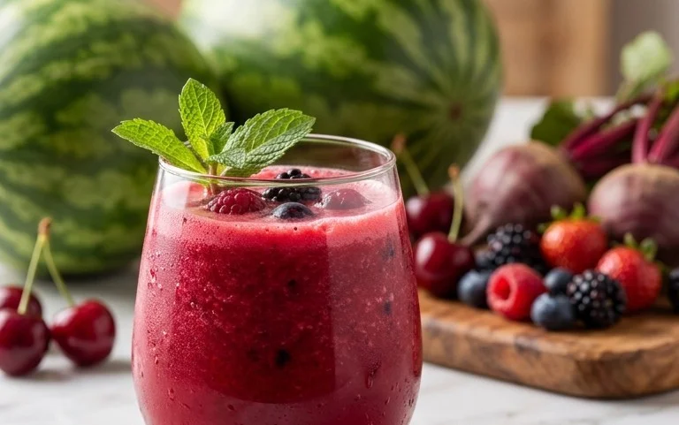 Watermelon Cherry Berry Beet Juice