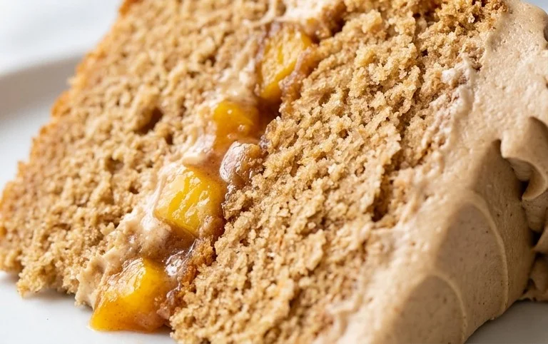 Brown Sugar Layer Cake with Peach Filling