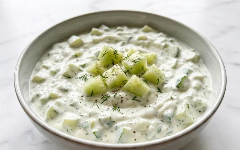 Cucumber Dip with Sour Cream and Dill