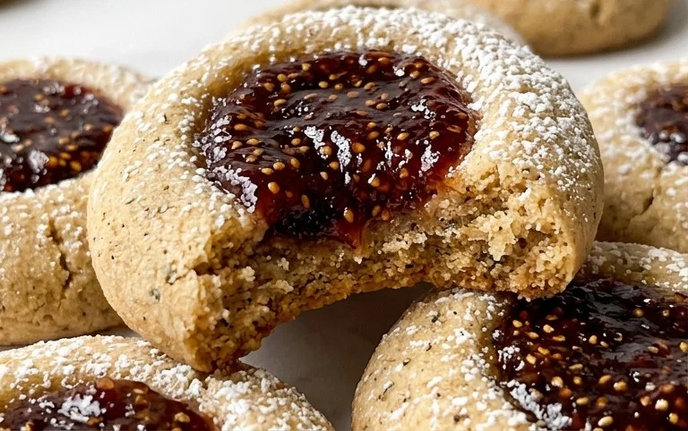 Cardamom Fig Thumbprint Cookies