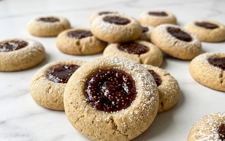 Cardamom Fig Thumbprint Cookies