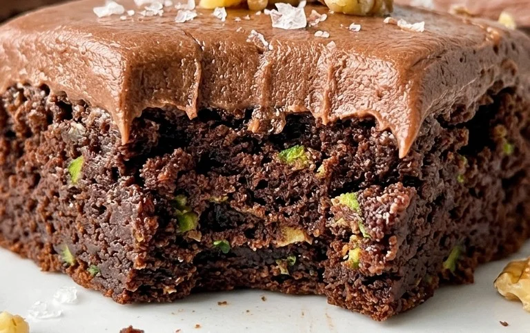 Zucchini Brownies with 1 minute Frosting!