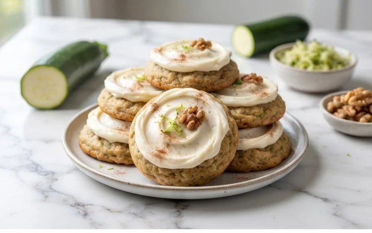 Zucchini Cookies with Cream Cheese Frosting
