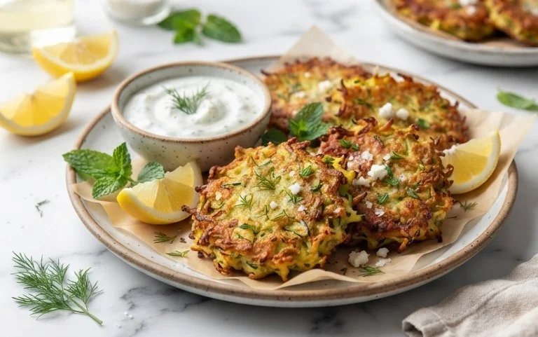 Kolokithokeftedes (Greek Zucchini Fritters)