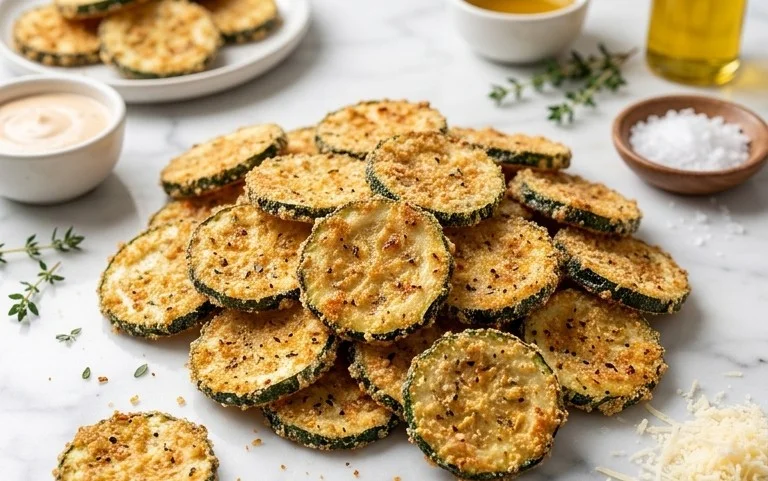Crispy Baked Zucchini Chips